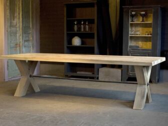 eiken kruispoot tafel montauro