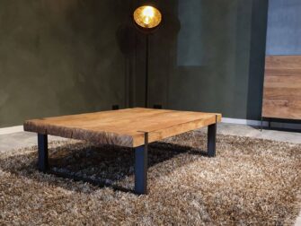 dikke teak salontafel