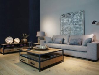 teak salontafel met laden