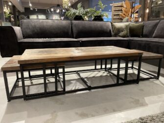 industriële salontafel set van 3