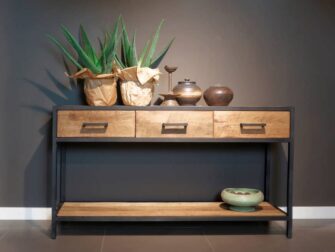 industriele side table met laden