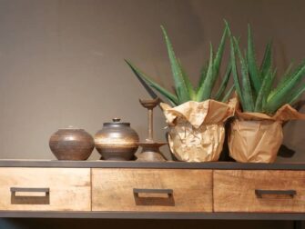 industriele side table met laden