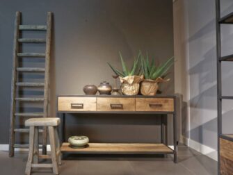 industriele side table met laden