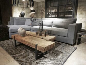 massief houten salontafel